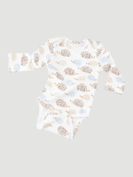 Боди Mjolk Ёжики на экрю, с длинным рукавом