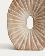 Ваза Valura из папье-маше розового и бежевого цвета 21 см