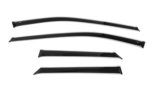 Дефлекторы боковых окон Cobra Tuning на Lexus RХ 4 long 2018 хромированный молдинг арт.L22118CR