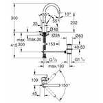 Смеситель для раковины GROHE EuroSmart Cosmopolitan с высоким изливом, хром 32830001
