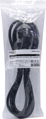 Кабель компьютер - розетка ExeGate PC-1.8S 220V/3x0.75/1.8м