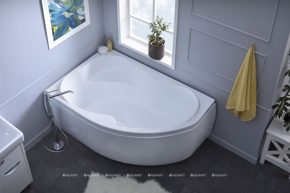 Акриловая ванна Aquanet (Акванет) Capri 160x100 L с каркасом