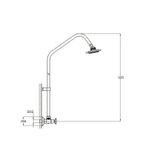 Душевая система для ванны, Solone, с кран-буксой, хром, JIK16-A102-A