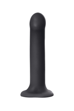 Черный фаллос на присоске Silicone Bendable Dildo L - 19 см. (Цвет: черный)