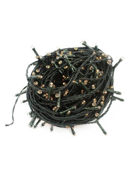 Гирлянда 500 led ТЁПЛО-БЕЛЫЙ 33м; тёмно-зелёный провод