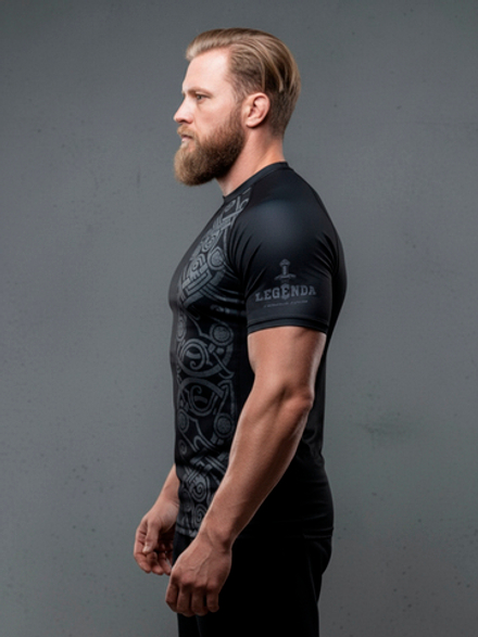 Рашгард с коротким рукавом LEGENDA Варяг черный