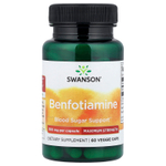 Swanson, Бенфотиамин, максимальная эффективность, 300 мг, 60 растительных капсул
