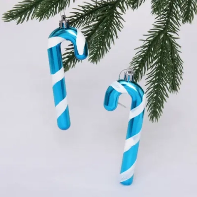 Елочные игрушки «Леденец» 12 см (набор 2 шт), Синий