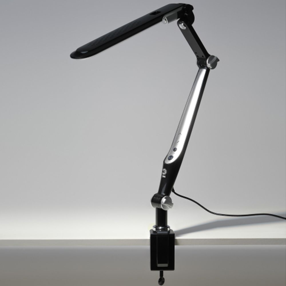 Настольный светильник ЭРА NLED-496-12W-BK светодиодный на струбцине черный