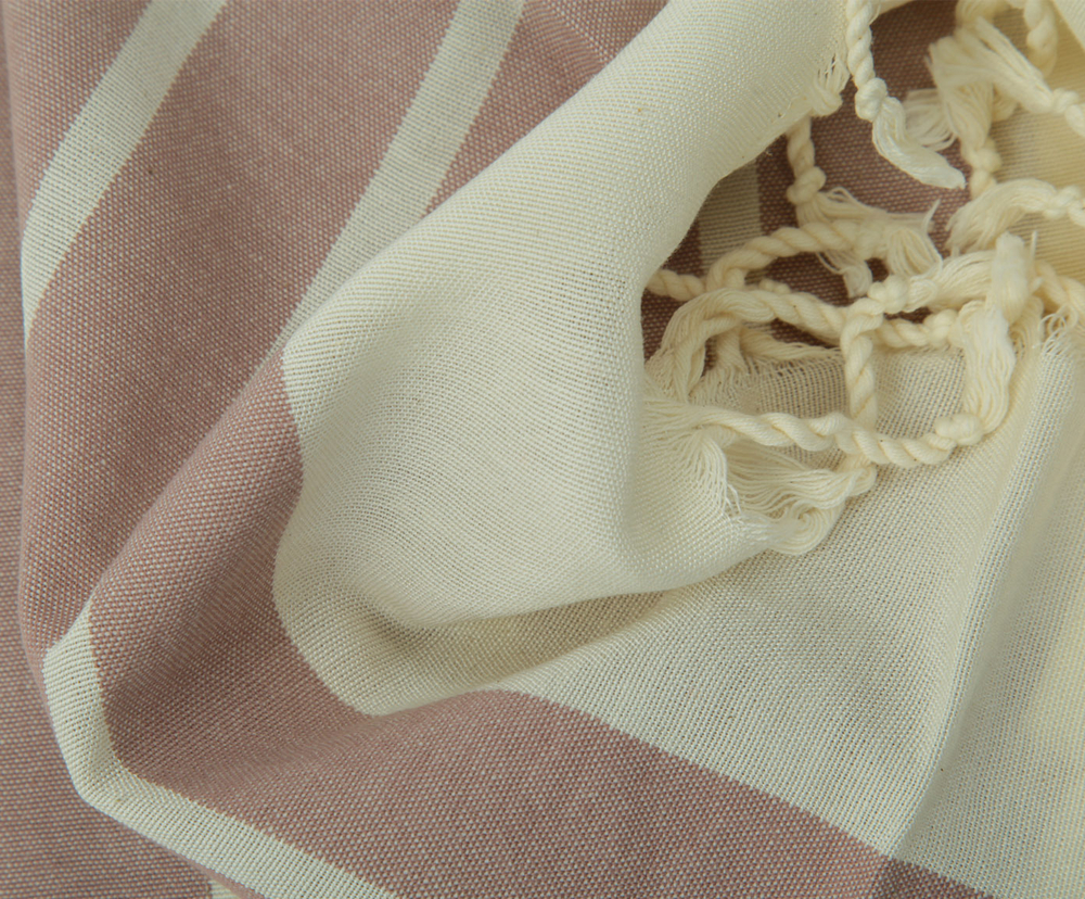 Банная простыня-пештемаль 90x180 Hamam Fula лавандовая в коробке вид