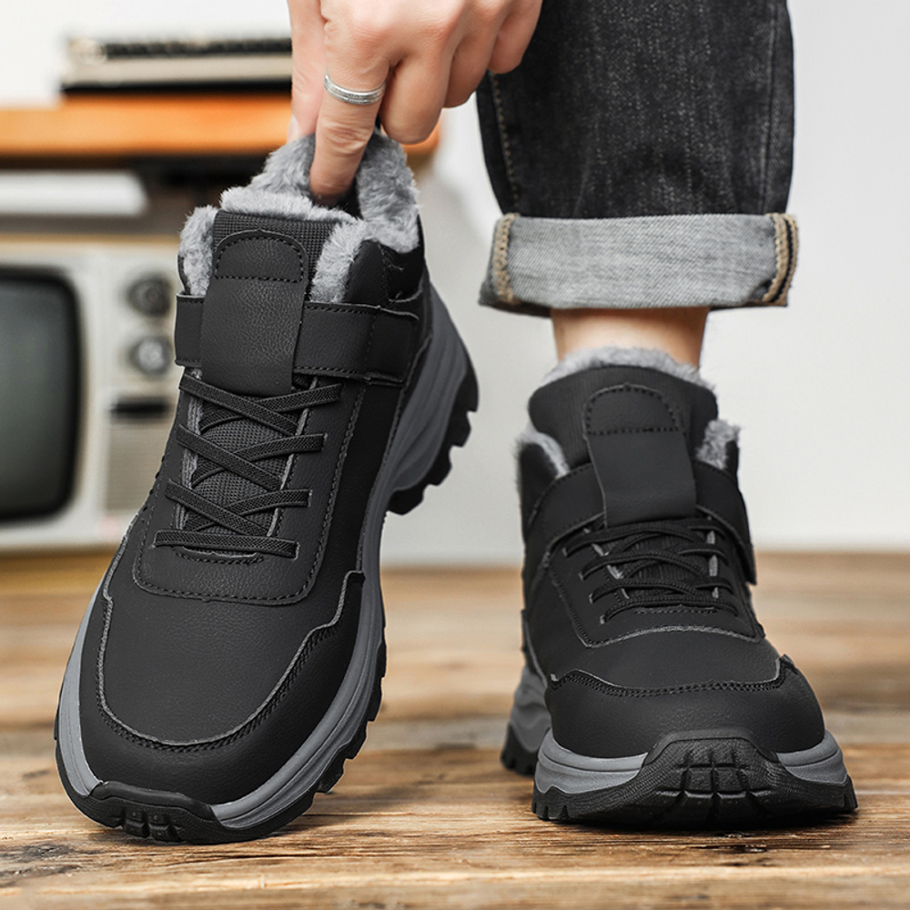 CHENGSHILUOTUO Elderly Insulated Shoes Men"s