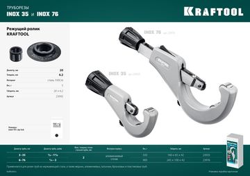 KRAFTOOL режущий ролик для трубореза INOX-35 и INOX-76 (арт. 23935, 23976) (23992)