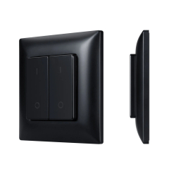 INTELLIGENT ARLIGHT Кнопочная панель SMART-RF-801-22-2G-DIM-SUF Black (3V, 2.4G) (IARL, IP20 Пластик, 5 лет) 050446