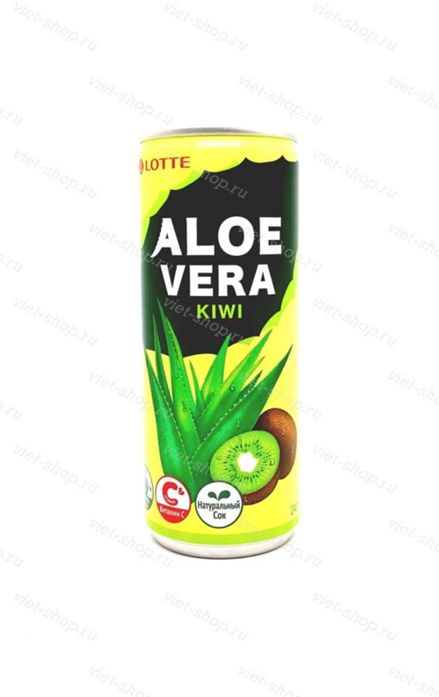 Напиток негазированный Aloe Vera Kiwi, Lotte, Корея, 240 мл.