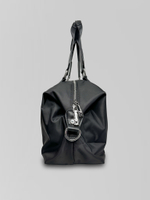 Сумка текстильная GS604 на молнии с металлическим значком однотонная и ремешком в комплекте