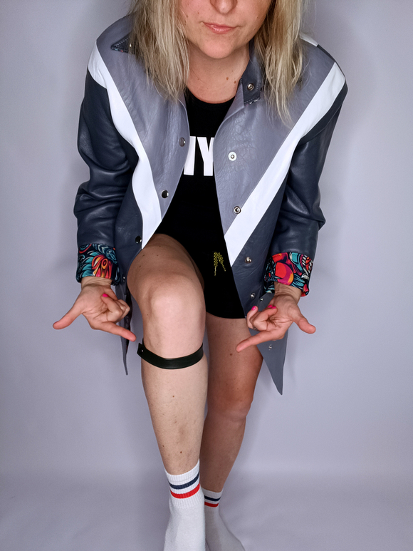 Гартер кожаный на ногу