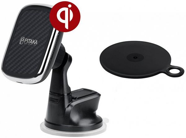 Автомобильный держатель Pitaka New MagMount QI Suction Cup CMS3001Q (Black)