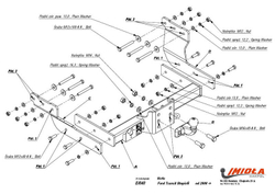 Фаркоп IMIOLA E.040 Ford Transit со ступенькой 2000-2014(паспорт и сертификат в комплекте)(без электрики)