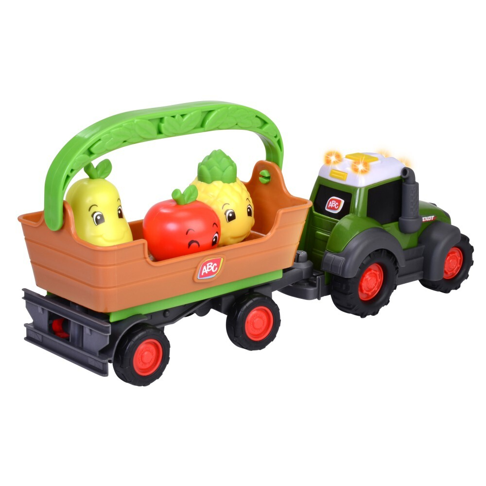 Dickie ABC - Трактор Fendt с прицепом и фруктами, Свет и звук / артикул   4115010  / GTIN 4006333086755