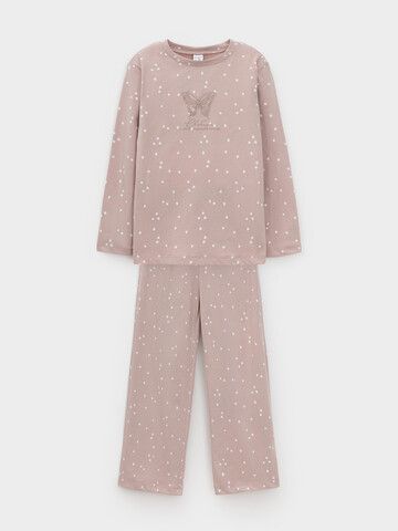 пижама  для девочки  К 1639/кофейный,цветочные снежинки