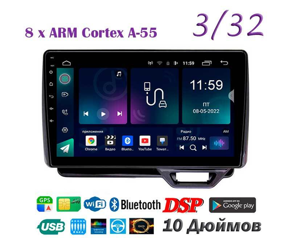 Topway TS18 3+32GB 8 ядер для Honda N-BOX 2017-2021 (прав)