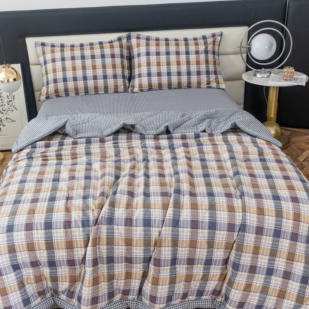 Комплект постельного белья Сатин с Одеялом 100% хлопок 160x80 на резинке OBR128