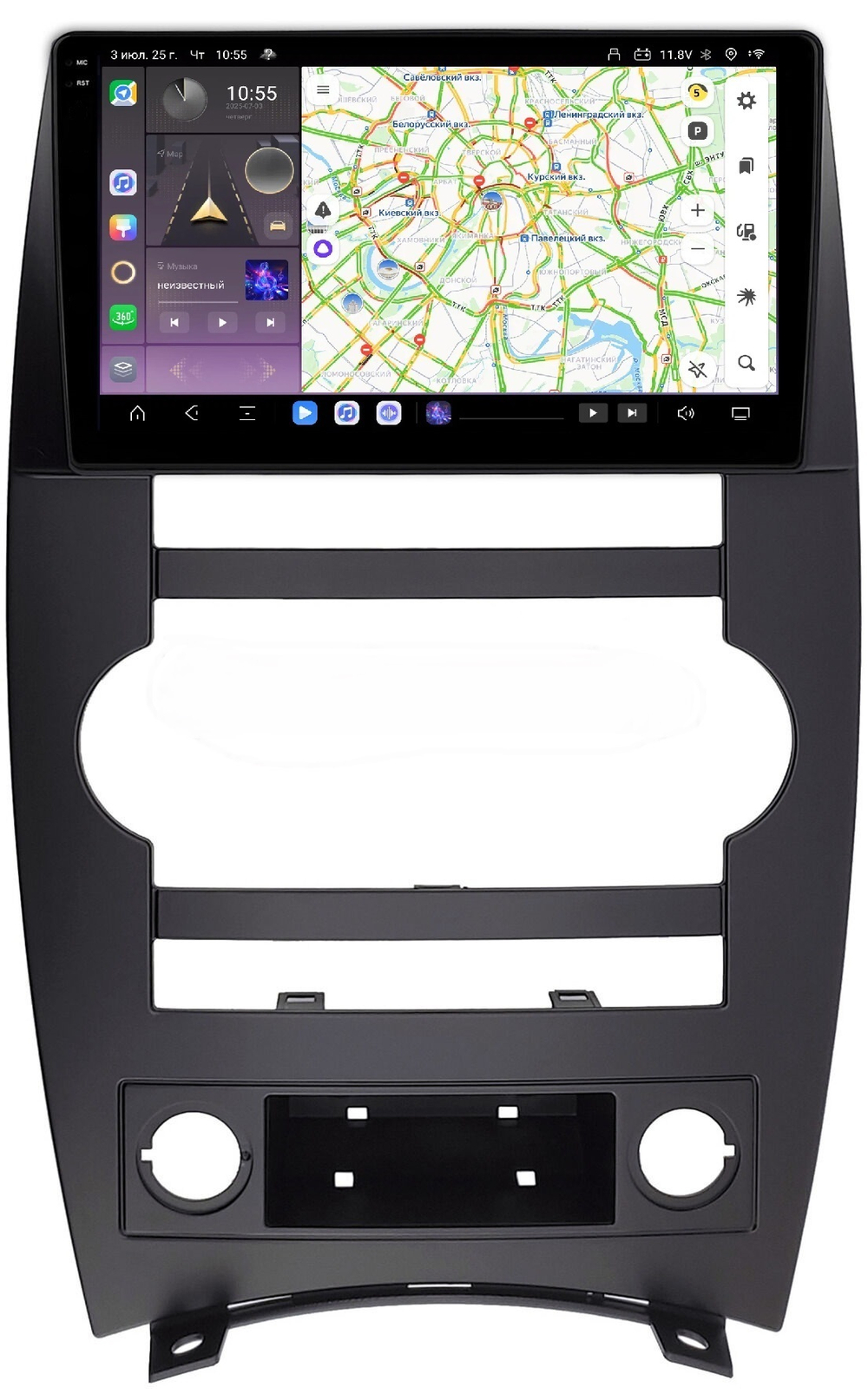 Магнитола для Jeep Commander 2005-2010 - Carmedia SF-9303 QLed+2K, Android 13, TS20, CarPlay, 4G SIM-слот