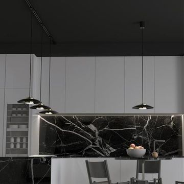 358591 OVER NT21 386 черный/золото Светильник накладной светодиодный, провод 2м IP20 LED 4000K 18W 220-240V PILZ