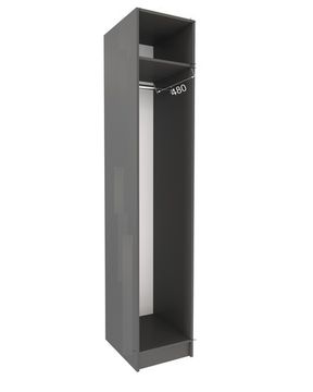 Шкаф-пенал ЯМАЙКА Япп-1 графит серый / камень серый