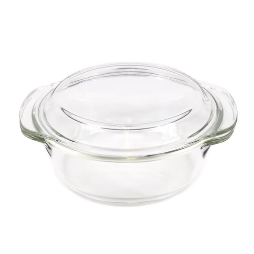 Кастрюля стеклянная с крышкой круглая 2 л