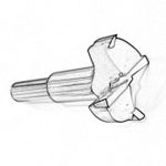 Сверло чашечное 35х70 мм на сверлильно-присадочный станок для глухих отверстий в ЛДСП, МДФ, дереве