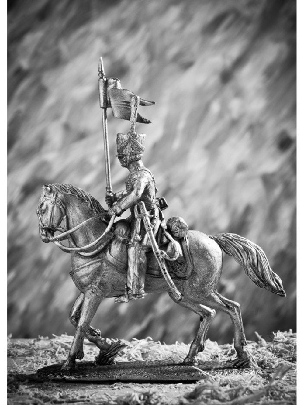 Оловянный солдатик Казак 1-го конного Смертоносного полка Санкт-Петербугского ополчения, 1812-14 г. г.