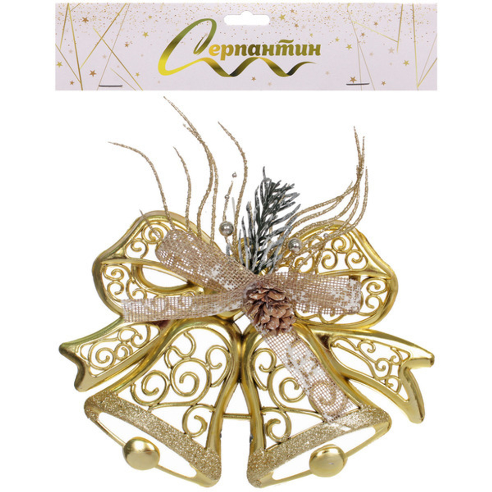 Украшение новогоднее «Сказочные переливы» 19*14 см, Золото