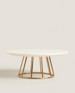 Zara Home Подсвечник из нержавеющей стали, цвет золотой, 12.5 см