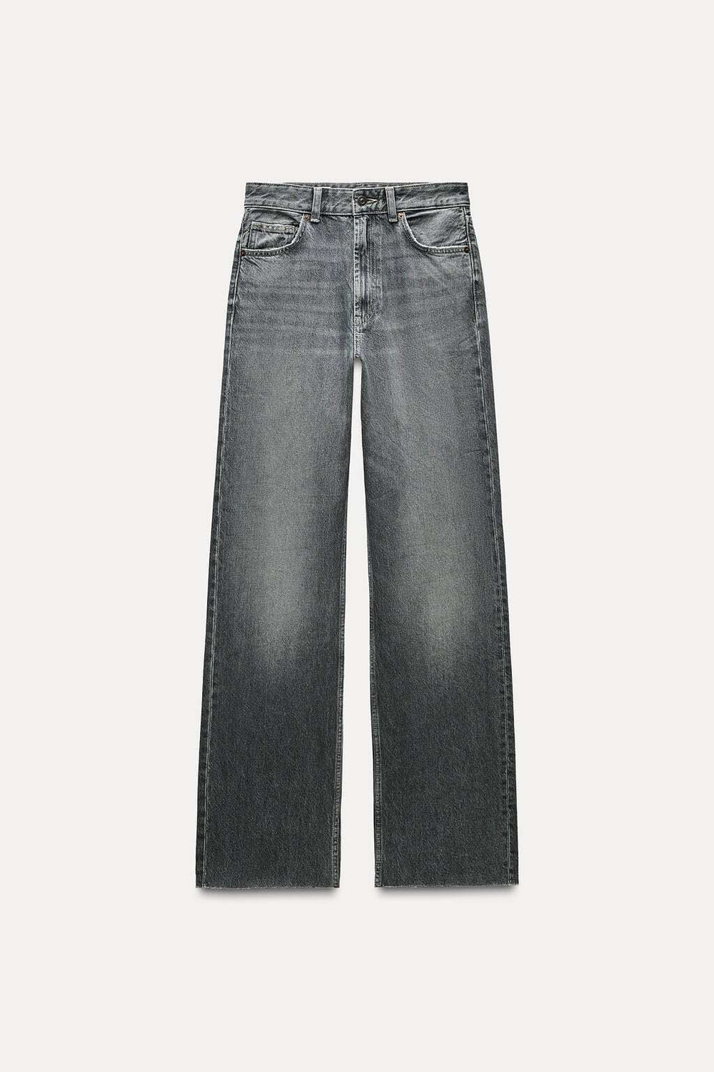 Джинсы с высокой посадкой trf wide leg