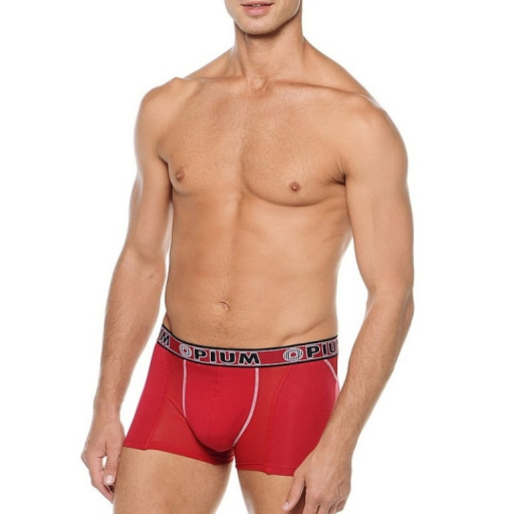 Мужские трусы боксеры красные с сеткой Opium Boxer R-67