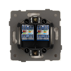 Механизм компьютерной розетки двойной SCT-TENDO-MPC2-PL-WH (RJ-45, CAT6) (Arlight, -) 054100