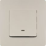 Выключатель 1-клавишный с подсветкой/индикацией 10А 250В слоновая кость ETIKA Legrand