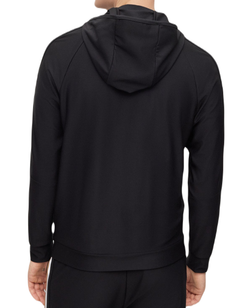 Мужская теннисная кофта BOSS x Matteo Berrettini Zip-Up Hoodie In Active-Stretch Jersey With Logo - черный