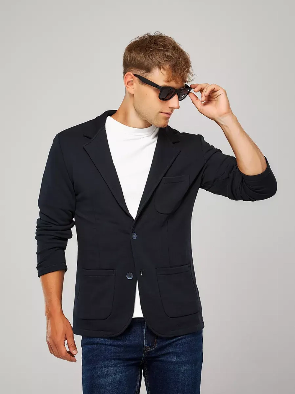 Пиджак-блейзер без подкладки со шлицей