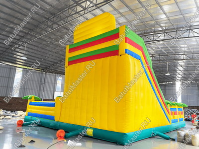 Надувной батут "Мульти-сафари крокодил" 11*10*7 м, с окнами по бокам