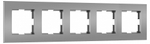 Рамка на 5 постов Werkel Slab серебро софт W0052965