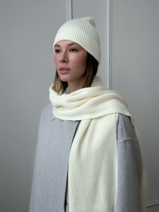Шарф ASHA, молочный