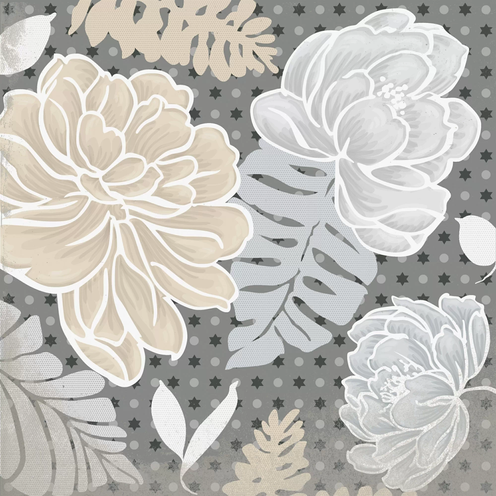 ДЕКОР FLORE GRIS 20X20 ОТ VIVES