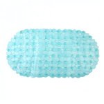 Коврик в ванную на присосках "Камушки" 69*36см зеленый