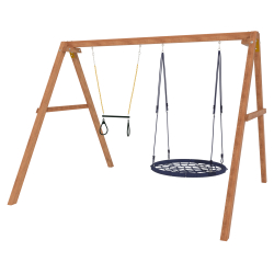 Деревянные качели с качелями гнездо 100 см и трапецией P911-8