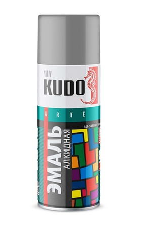 Эмаль аэрозольная Kudo KU-1018 RAL 7040 универсальная серая (0,52 л)