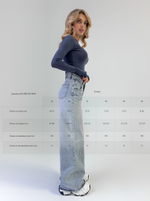 Джинсы LOLOBLUES 18165 широкие однотонные с градиентом