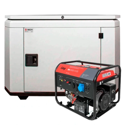Бензиновый генератор FUBAG BS 9000 A ES с кожухом Geon 1200 RAL 7035