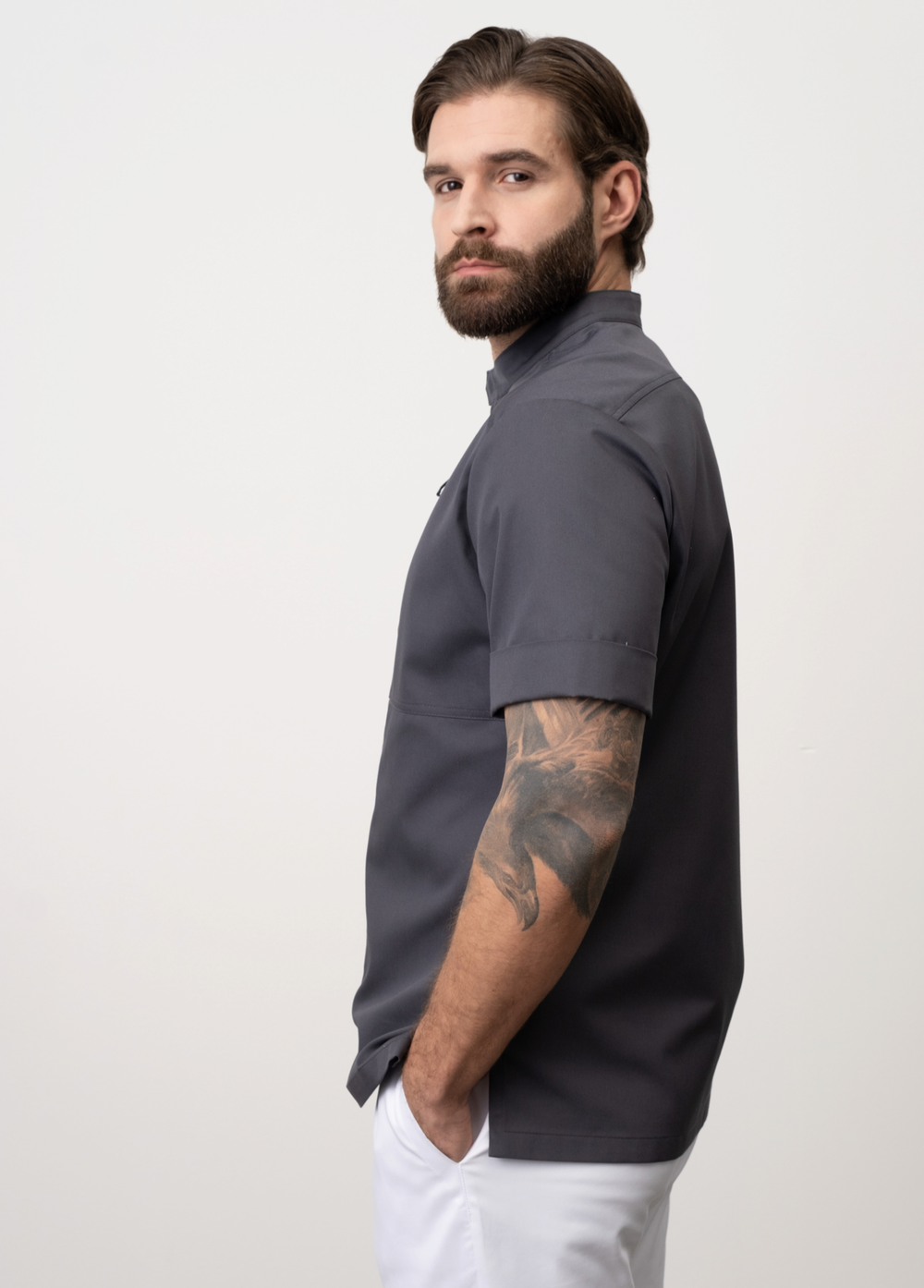 Туника с кокетками-карманами